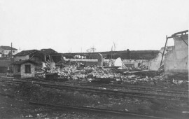 material bombardeado